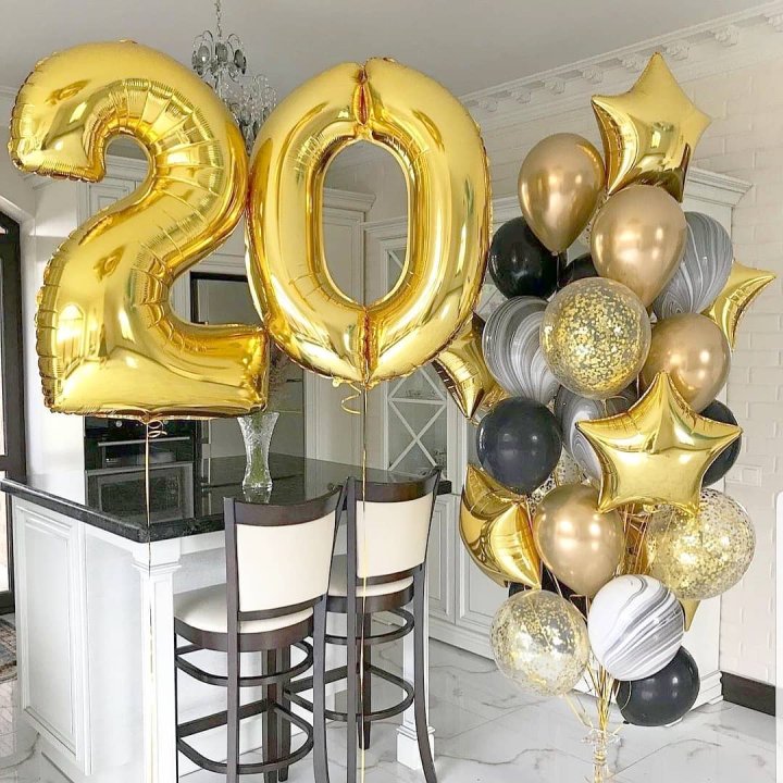 Фольгированный шар Золотая Цифра в Орле