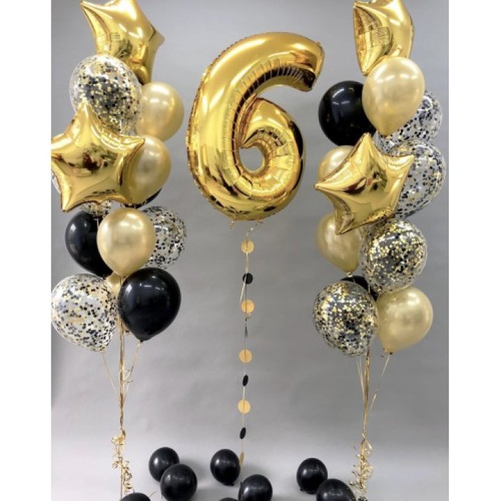 Цифра с фонтанами шаров  в Орле