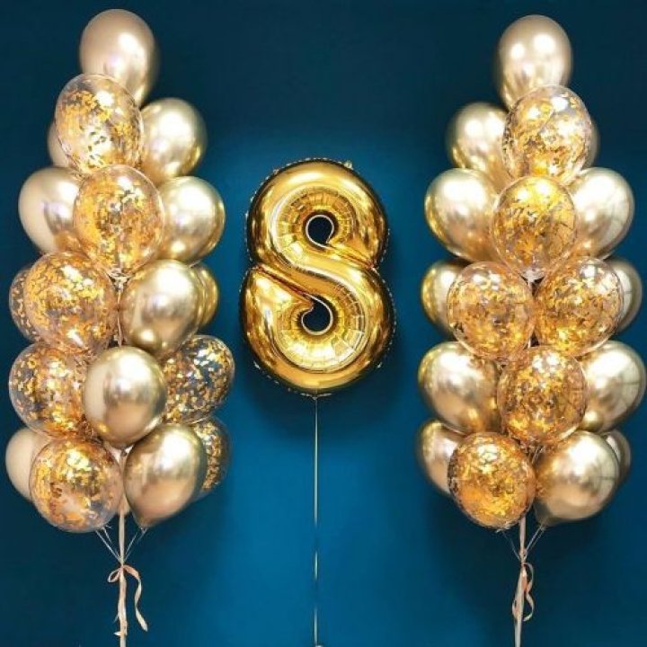 Цифра с фонтанами шаров  в Орле