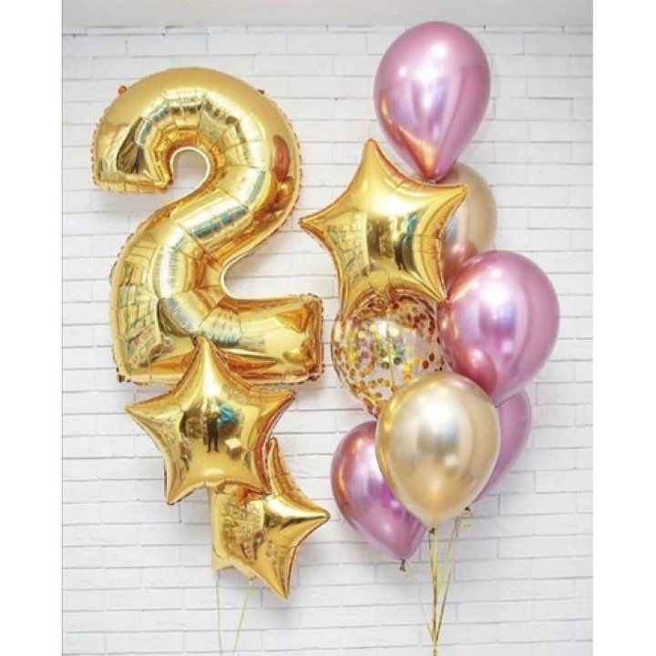 Цифра с фонтанами шаров  в Орле