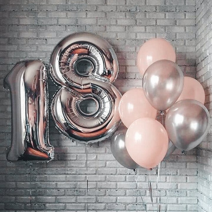 Фольгированный шар Серебряная Цифра в Орле