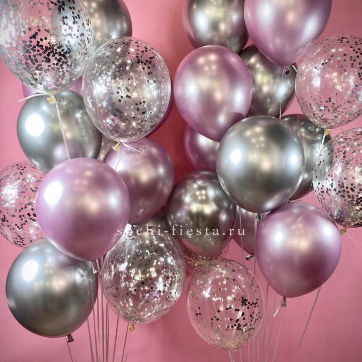 Фонтан шаров "Сильвер пинк" в Орле