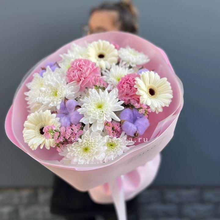 Букет цветов "Пинк спринг" в Орле
