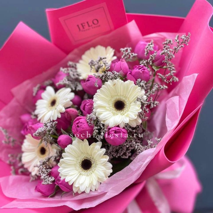 Букет гербер и мисти бабблс  в Орле