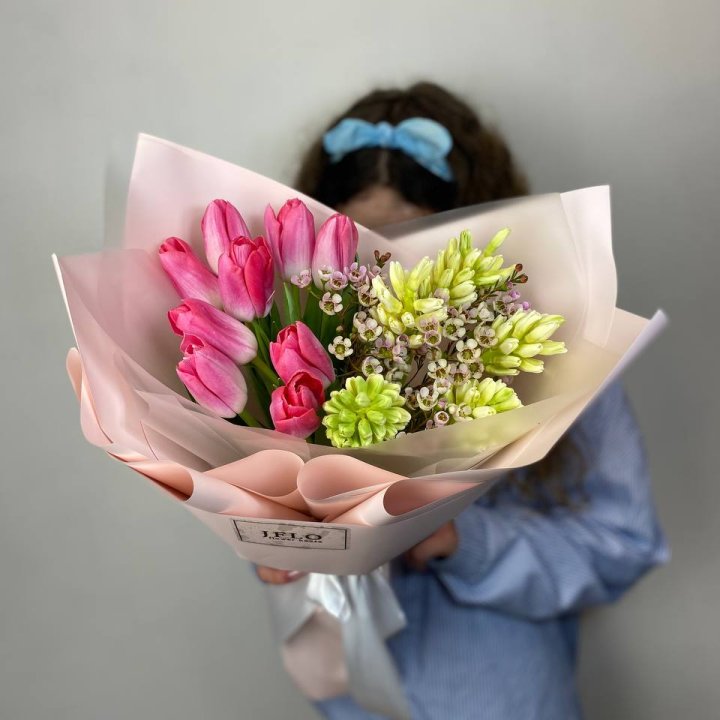  Дуо тюльпаны и гиацинты в Орле