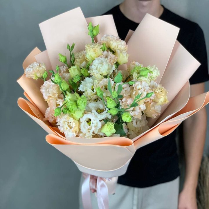 Букет эустом "Крем" в Орле