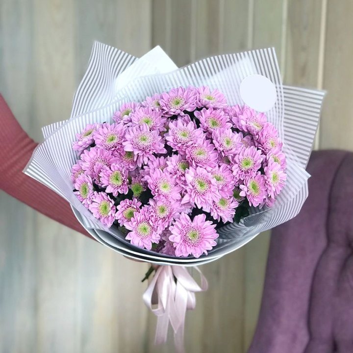 Букет розовых хризантем в Орле