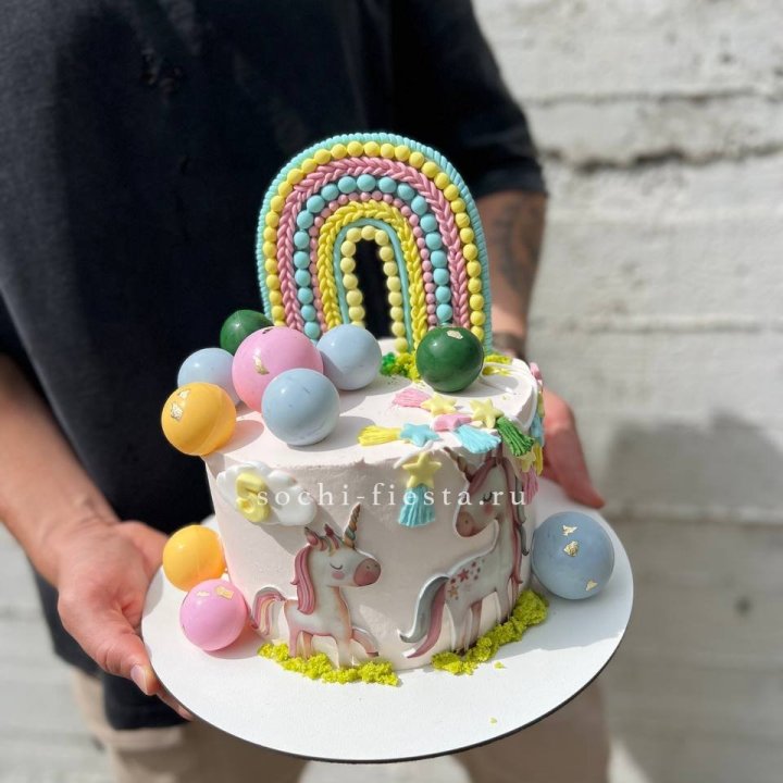 Торт "Радуга с единорогом" в Орле