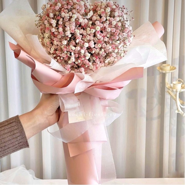 Сердце из гипсофилы  в Орле