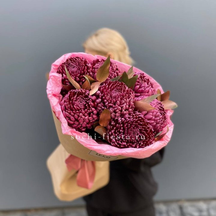 7 Хризантем Бигуди в золоте в Орле