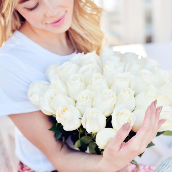 Букет высоких роз "Облака" в Орле