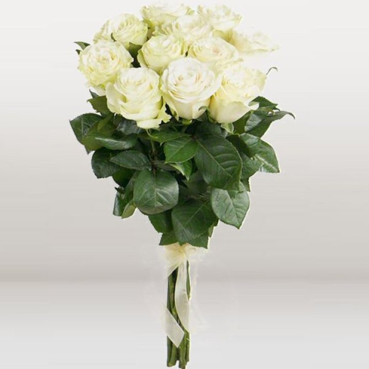 11 белых голландских роз в Орле