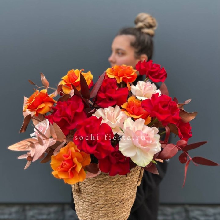 Авторский бокс "Роксана" в джутовом кашпо в Орле