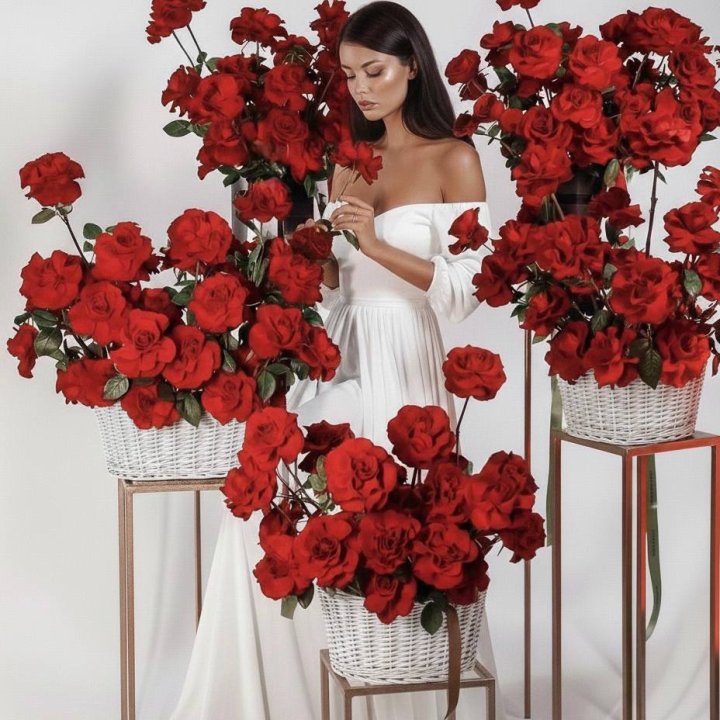 Сет из красных французских роз в Орле