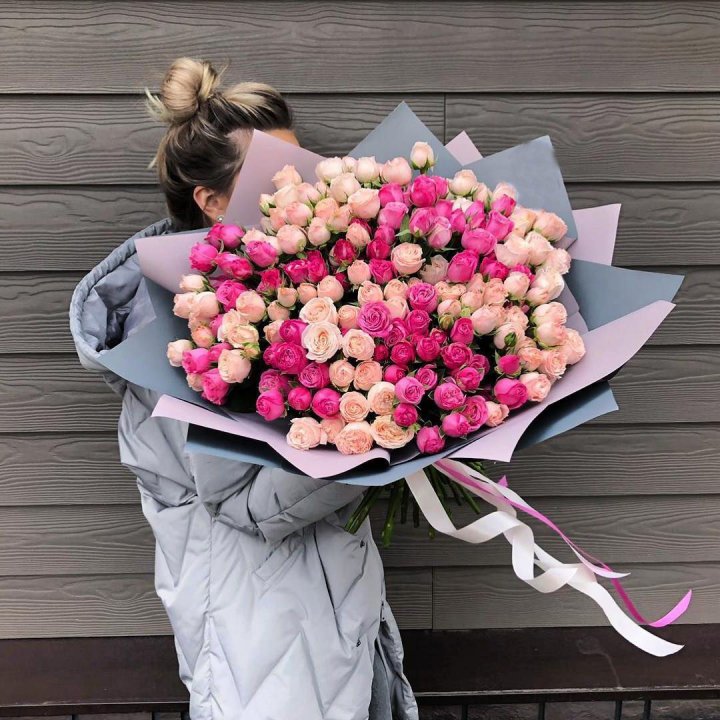 55 роз микс кустовых в Орле