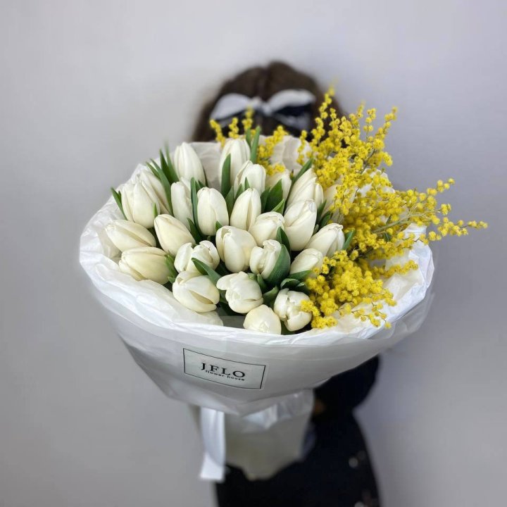 Дуо тюльпан и мимоза в Орле