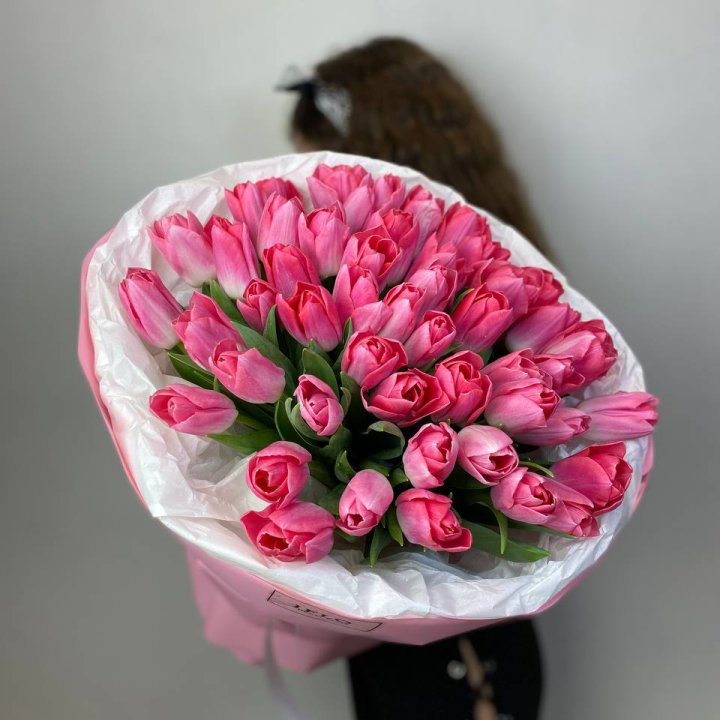 51 розовый тюльпан "Рози" в Орле