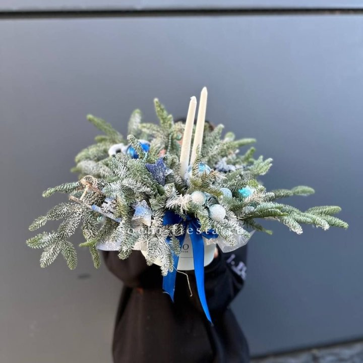 Новогодняя композиция в коробке  в Орле