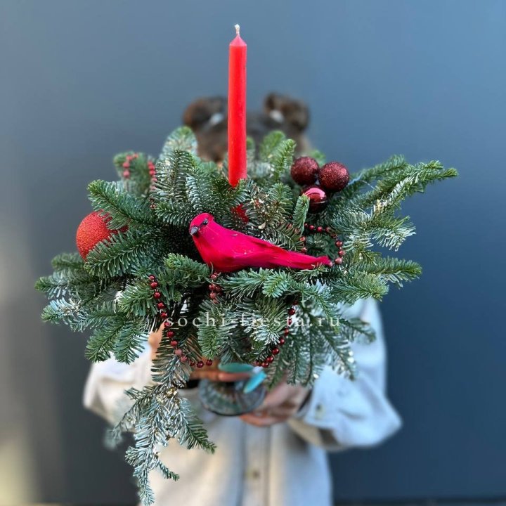 Новогодняя композиция в бокале в Орле