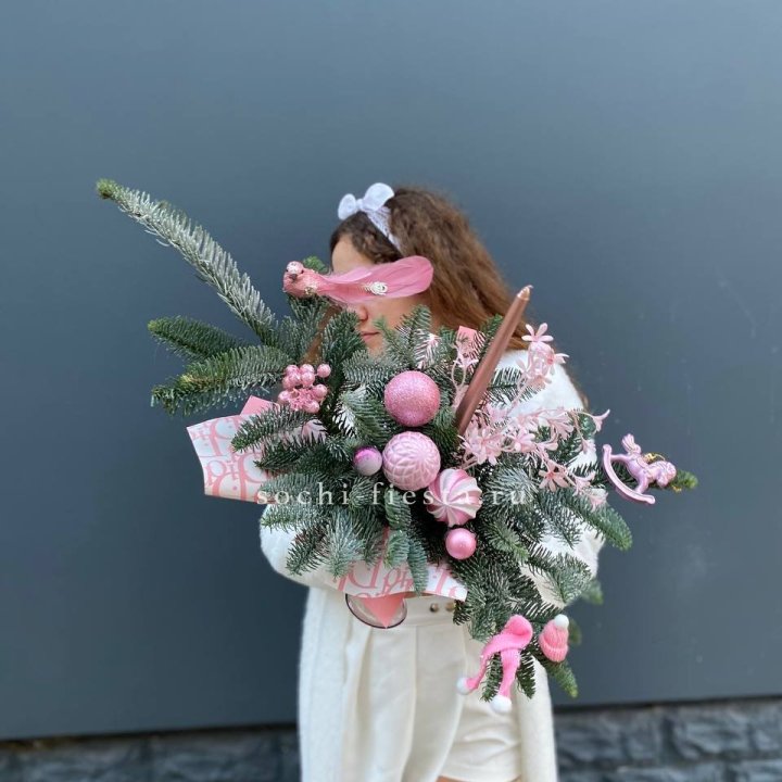 Композиция бокал розовый в Орле