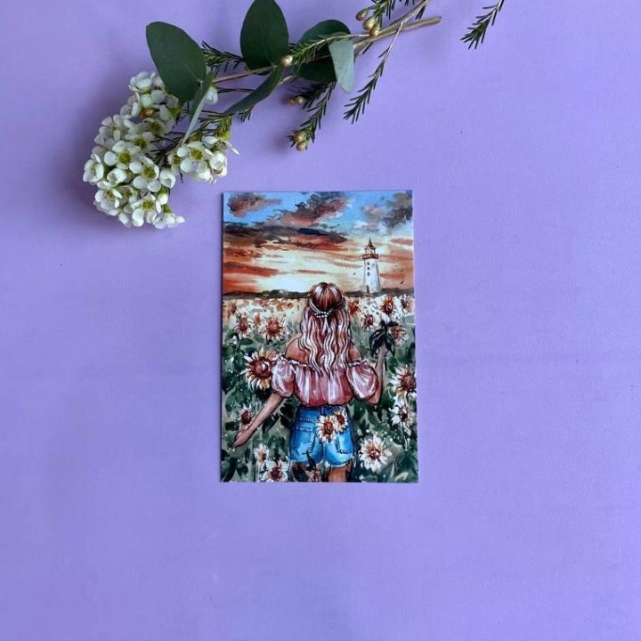 Открытка к букету "Подсолнух" в Орле