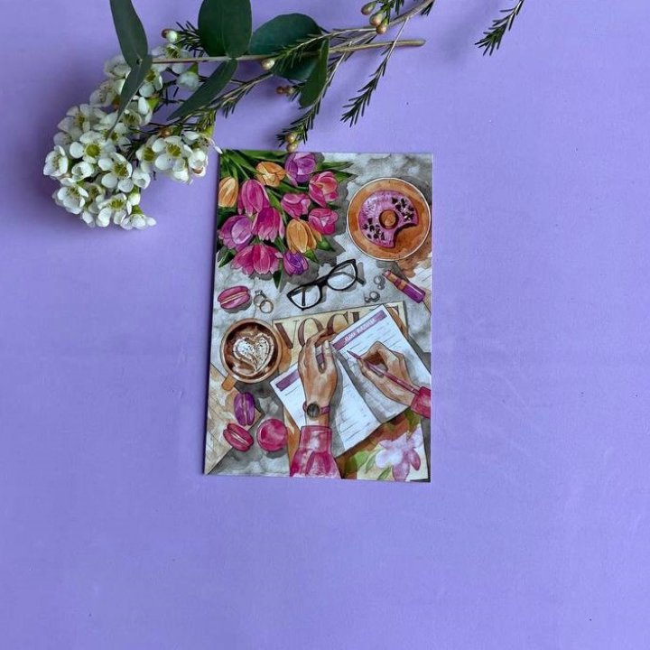 Открытка к букету "Леди на работе" в Орле