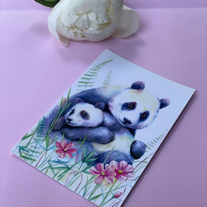 Открытка к букету "Объятие Панды" в Орле