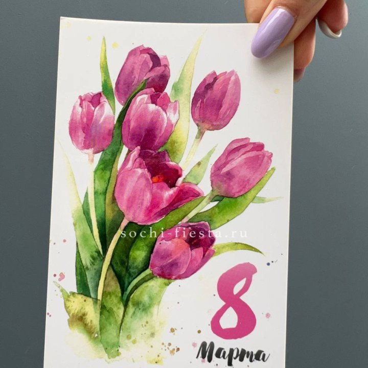 Открытка к букету "8 марта!" в Орле
