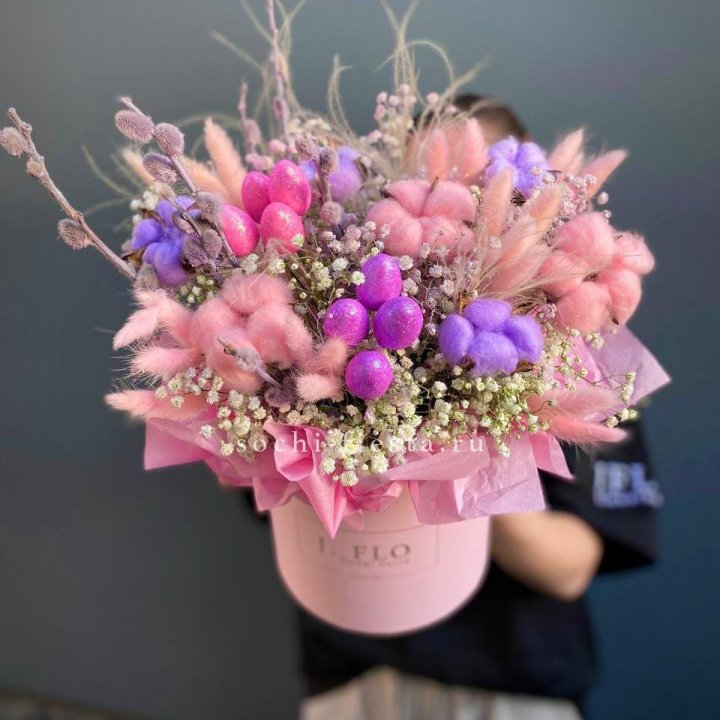 Сухоцветы в коробке  в Орле