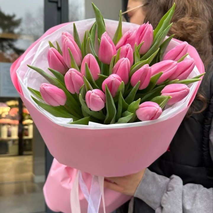  19 розовых тюльпанов в Орле