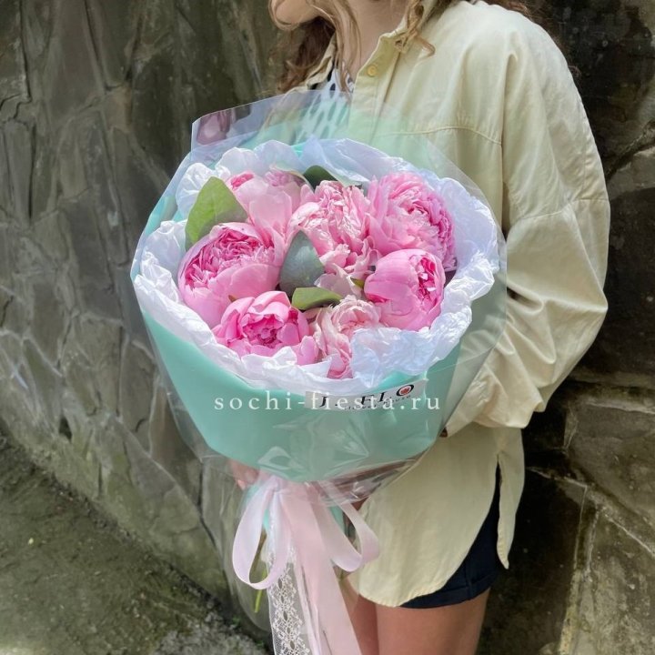 7 зефирных пионов в фоамиране в Орле