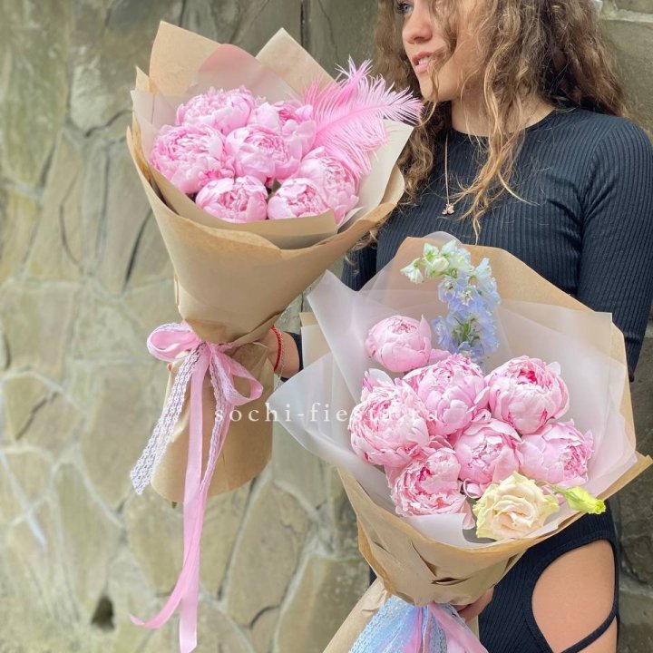 7 зефирных пионов  в Орле