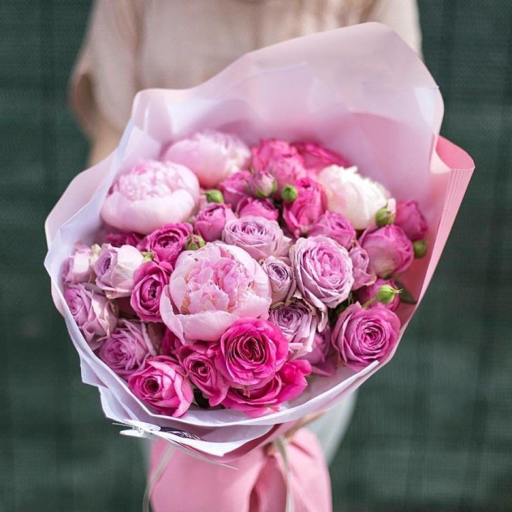 Букет с пионами "Леси" в Орле