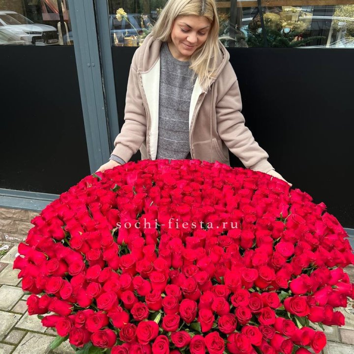 501 красная роза в корзине в Орле