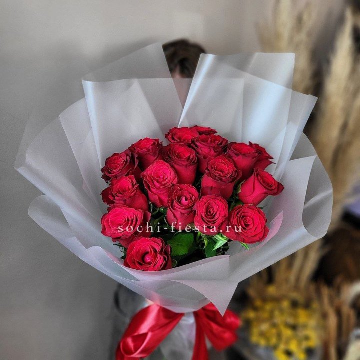 17 красных роз "Нет времени ждать" в Орле