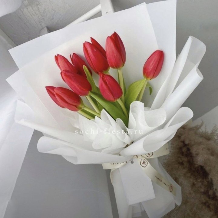 Букет красных тюльпанов в Орле