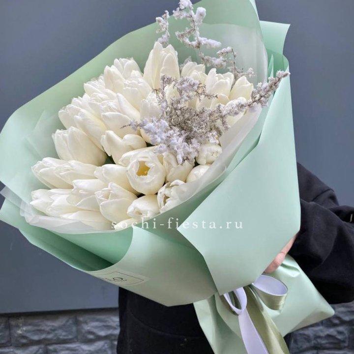 Букет белых тюльпанов "Бьянко" в Орле