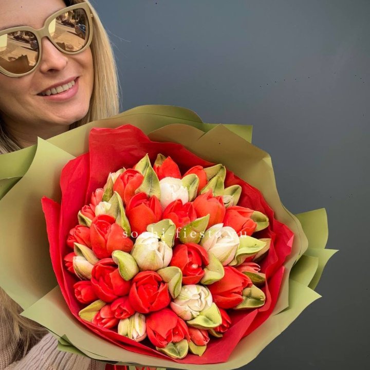 Зефирный букет из тюльпанов в Орле